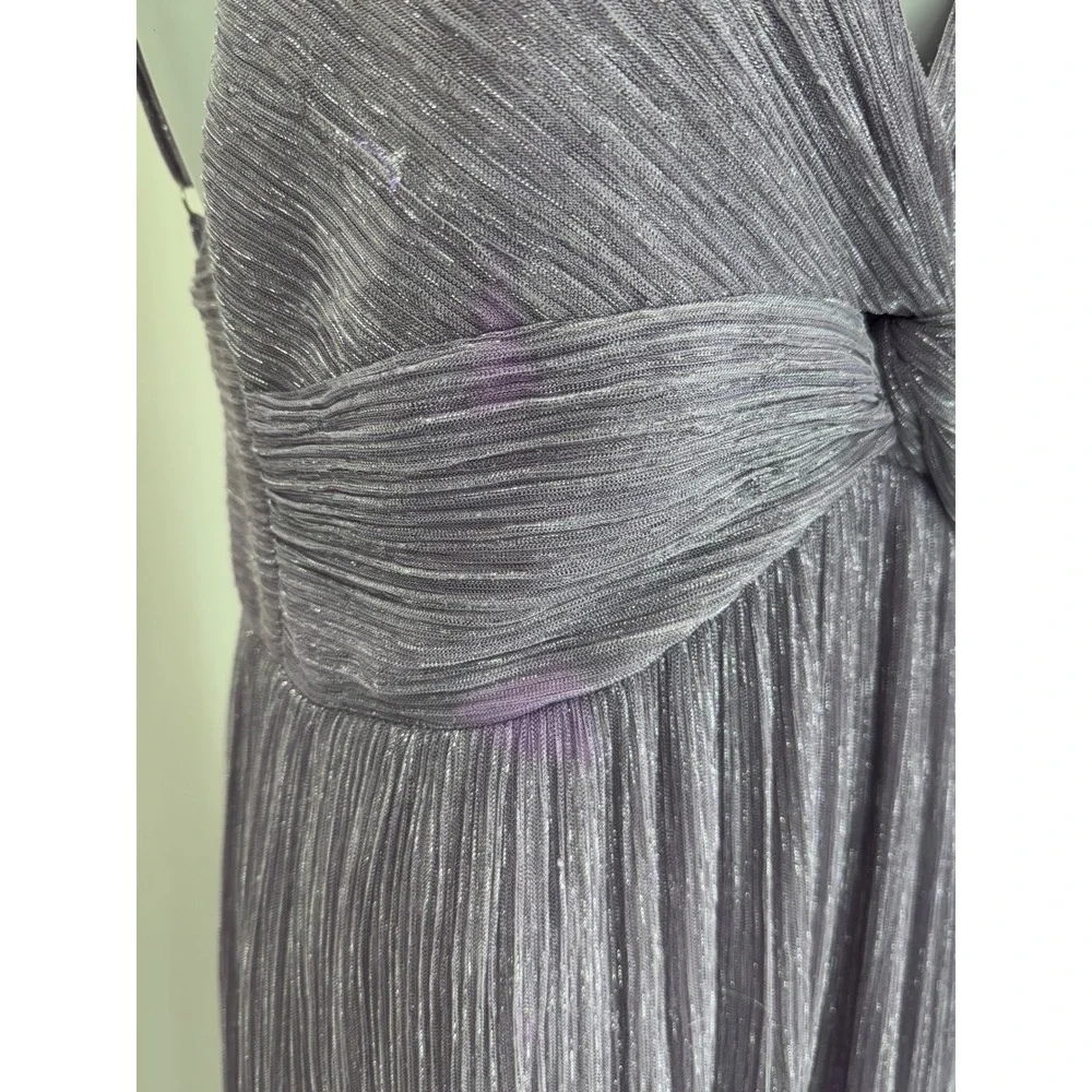 Sabina Musayev Pacific Gown Metallic Tiered Maxi Dress Size Large